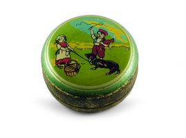 Tiny tin lithograph box, probably for pastilles, from the first decades of the 20th century