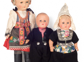 European dolls with local traditional costumes, from the 1920s-30s