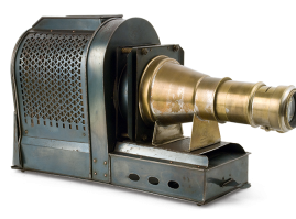 Metal magic lantern made by the Brevete company