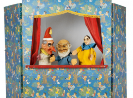Greek, paper, lithograph, puppet theater stage, from the 1950s