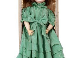 Doll with the head made of bisquit, , made by the German company ARMAND MARSEILLE, dating back to approximately 1900